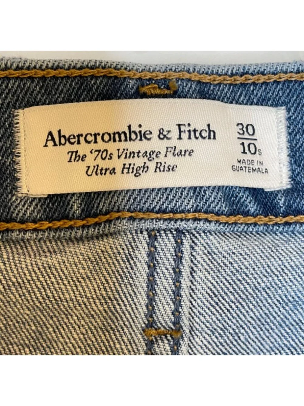 Abercrombie & Fitch The 70s Vintage Flare Ultra High Rise Jeans, 30
